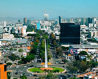 Vista panorámica de Tijuana y su zona empresarial