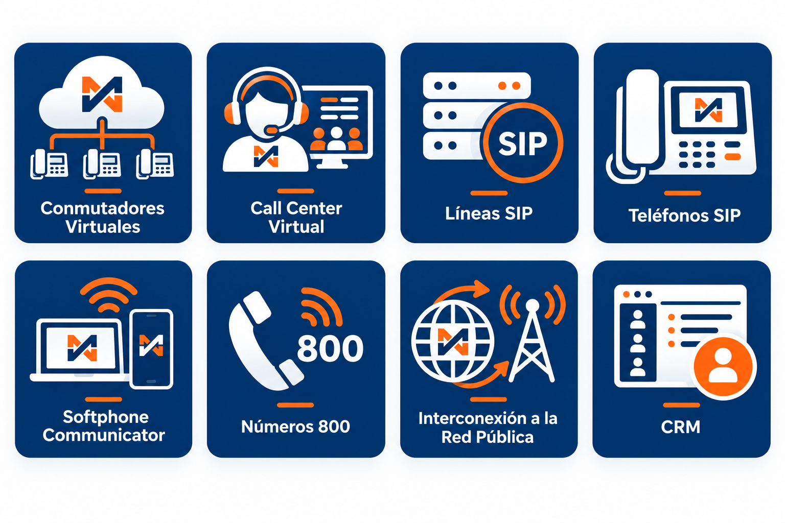 Familia gráfica DILICOM con Teléfonos SIP y soluciones de telefonía