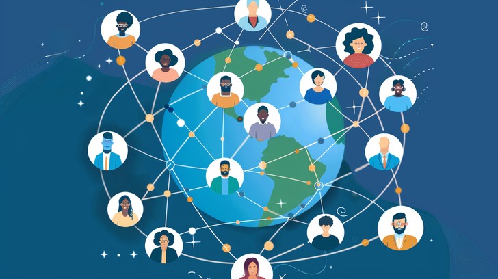 global network connectivity stockcake